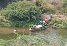 વિકાસના વાતોની વાસ્તવિકતા નિઝરમાં નીકળી નદીના ઊંડા પાણીમાંથી સ્મશાનયાત્રા