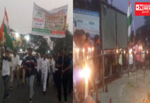 નાનાપોંઢા ખાતે શહીદ વીર જવાનોને કેન્ડલમાર્ચ દ્વારા અપાઈ શ્રધ્ધાંજલી