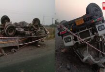 રાનકુવાથી ચીખલી જતી ટ્રક માણેકપોર ગામ પાસે પલટી: ચાલકનું મોત