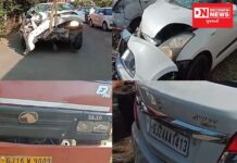 ચીખલીથી રાનકુવા જતા આઈસર ટેમ્પો અને સ્વીફ્ટ ડીઝાસ્ટરનો અકસ્માત : કોઈ જાનહાની નહિ