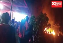 વાંસદાના કણધા ગામમાં લગ્નમાં રાતે ફટાકડા ફોડવાના કારણે લાગી આગ: કોઈ જાનહાની નહિ !