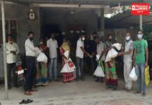 ધરમપુર આદિવાસી એકતા પરિસદ તરફથી નાનીઢોલ ડુંગરી ગામમાં અનાજ કીટનું વિતરણ