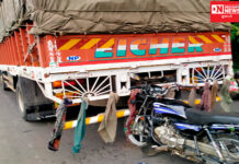 પારડી તાલુકાના ચિવલ ગામમાં ટ્રક અને મોટરસાઈકલ વચ્ચે જીવલેણ અકસ્માત