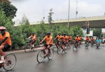 આઝાદીના અમૃત મહોત્સવની ઉજવણી અંતર્ગત જમ્મુ થી નીકળેલી સાયકલ યાત્રા વડોદરા પહોંચી