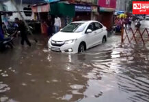 પંચમહાલ વડામથક ગોધરામાં મેઘરાજાની તોફાની બેંટીગ પગલે પાણી ભરાયા