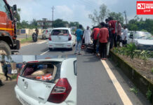 ચીખલી વાંસદા રોડ ઉપર હુંડાઈ I10 અને હોંડા ટ્વિસ્ટર વચ્ચે ગંભીર અકસ્માત