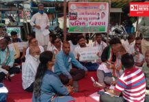 ચીખલી તાલુકાના ગ્રામ્ય વિસ્તારની બસો ચાલુ કરાવવા કોંગ્રેસ સમિતિના પ્રતિક ધરણા