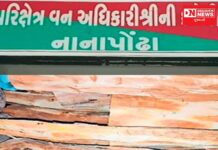 નાનાપોંઢામાં ખેરના લાકડાંની તસ્કરી કરતી ક્વોલિશ કાર વનવિભાગે ઝડપી