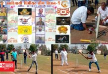 ધરમપુરના ખારવેલમાં યોજાયેલી ‘આદિવાસી પ્રીમિયર લીગ’નો ક્રિકેટ રમી અનંત પટેલે કરાવ્યો પ્રારંભ