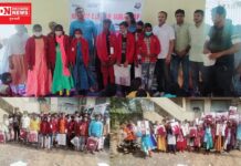 ધરમપુરના ગામોમાં ગોપાલ ચેરીટેબલ ટ્રસ્ટ, રોટરી ક્લબ સુરત તાપી અને લોક મંગલમ ટ્રસ્ટના સહયારા હાથે થયું વસ્ત્રદાન