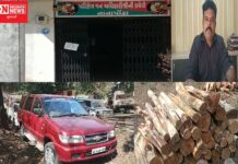 કપરાડા તાલુકાના વારધા મનાલા માર્ગ ઉપર ખેરના લાકડા ભરેલી ટાવેરા ગાડી પકડાઈ, જાણો તેમાં કુલ કેટલા કિમતનો મુદ્દામાલ જપ્ત કરવામાં આવ્યો ?