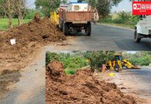 ચીખલીના સુરખાઈ અનાવલ રસ્તા પર ચાલતી CNG પાઈપ લાઈનની કામગીરીથી અકસ્માતનો ભય