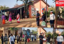 ચીખલીના માંડવખડક ગામની પ્રાથમિક શાળામાં વિદ્યાર્થીનીના હસ્તે થયું ધ્વજવંદન