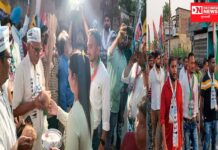 ગુજરાતમાં રાજકીય પરિવર્તન માટે નીકળેલી AAP-BTPની પરિવર્તન યાત્રા ચીખલીમાં..