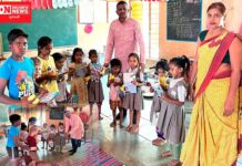 વાંસદાના મોટી ભમતી ગામના આંગણવાડીના બાળકોને PI કિરણ પાડવીએ કર્યું દેશીહિસાબ અને ફળોનું વિતરણ..