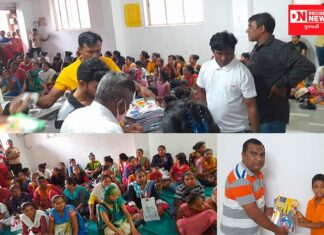 બીલીમોરામાં શાળાની શરુવાતમાં યુથ ઓફ ધોડિયા સમાજ દ્વારા રાહતદરે નોટબુક વિતરણ