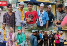 વાંસદાના પીપલખેડ ગામમાં આપના કાર્યકર્તાઓએ જાહેર માર્ગો પર કર્યું કેજરીવાલના ગેરેંટી કાર્ડનું વિતરણ