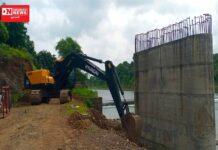 નસવાડીના રાયપુર ખુશાલપુરા પાસે અશ્વિન નદી પર બનતા બ્રીજની અધૂરી કામગીરી કરાઈ ચાલુ