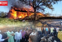 ડેડિયાપાડા તાલુકાના બલ ગામે આગ લાગતા ત્રણ જેટલા ઘરો બળીને ખાખ..