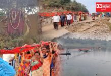 માંગરોલમાં નર્મદા જયંતી નિમિત્તે નર્મદા નદીને 1100 ફૂટ લાંબી સાડી શ્રદ્ધાળુઓએ કરી અર્પણ..