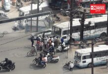 વાંસદા હનુમાનબારી ભીલ સર્કલ પર બાઈક- બસનો ગંભીર અકસ્માતની ઘટના ટળી.. બાઈક ચાલકનો આબાદ બચાવ