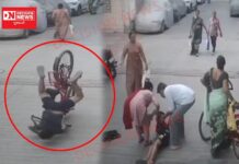 બાળક સાયક્લિંગમાં સ્પીડ બ્રેકર કુદાવવા ગયો અને ઉધે માથે પટકાયો.. જુઓ વિડીયો