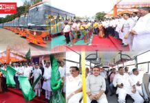 ગૃહ અને વાહન વ્યવહાર મંત્રી હર્ષ સંઘવી નવસારીમાં આજે 125 બસોનું કર્યું લોકાર્પણ.. C R પાટીલે આપી લીલી ઝંડી..