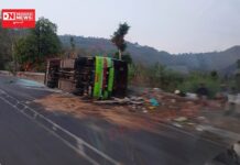 શિરડીથી પરત ફરતી 56 દર્શનાર્થી ભરેલી બસનો સાપુતારામાં વળાંકમાં પલટી.. 38 મુસાફરો ગંભીર રીતે ઘાયલ