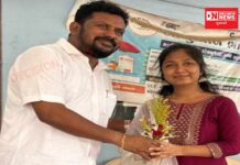 લોક્નેતાએ 12 કોમર્સમાં પ્રથમ આવેલી આદિવાસી દિકરીનું કર્યું સન્માન..