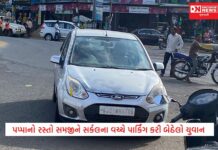 વાંસદા સર્કલ પર બેજવાબદાર રીતે ફોર વ્હીકલનું પાર્કિગ કરીને બેસેલા યુવાનને કારણે બાઈક સવાર મોતના મુખમાં જતાં જતાં બચ્યા..