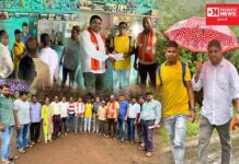 આદિવાસી ગૌરવ એવા બ્લાઇન્ડ ક્રિકેટ વિશ્વકપ રમવા નીકળેલા નરેશ તુમડાને પ્રોત્સાહન આપવા પોહચી નવસારી યુવા મોરચાની ટીમ..