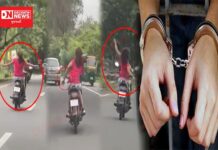 નવસારીમાં બાઈક પર જોખમી સ્ટંટ કરનાર મહિલા ઝડપાઇ.. ટ્રાફિક પોલીસે ગુનો કર્યો દાખલ..