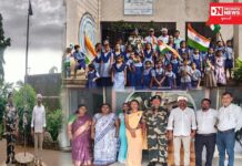 વાંસદાના દુબળ ફળિયામાં પ્રા. શાળામાં આર્મીમેનના હસ્તે ધ્વજવંદન.. સરપંચનું શહીદોને લઈને બાળકોને સંબોધન..