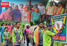 કપરાડાના વારોલી તલાટ ગામમાંથી સાંઈ પાલકી સાથે નીકળી પદયાત્રા..