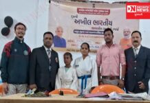 ભીનારની નિષ્ઠા પટેલ કરાટેમાં જિલ્લા કક્ષાએ વિજેતા થઈ આગામી સ્પર્ધામાં રાજ્ય કક્ષાએ ભાગ લેશે.