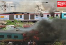 વલસાડમાં રેલ્વેતંત્રની બેદરકારીના કારણે ટ્રેનમાં આગ લાગી.. મુસાફરો..