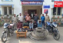 વાંસદાના ગામોમાંથી વીજ વાયર ચોરનાર ચોર પોલીસના શંકજામાં.. ઉનાઈના મહેશ/આશિષ ગુપ્તા માલ લેનારા વેપારી..