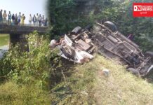 ડેડીયાપાડામાં નર્મદા જિલ્લા ટ્રાફિક પોલીસ ગાડી રોડની રેલિંગ ના હોવાના કારણે ખીણમાં ખાબકી.. પોલીસકર્મી ઘાયલ..