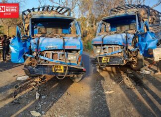 વાંસદાના અંક્લાછ ગામના સસ્તા અનાજની દુકાનનો માલ ભરી જતાં ટેમ્પોની બ્રેક ફેઈલ થઇ જતાં અકસ્માત..