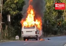 લગ્ન પ્રસંગે ગયેલા પરિવારની વાન ગાડીમાં ચીખલીના રાનવેરીકલ્લા ગામે લાગી આગ.. જુઓ વિડીયો