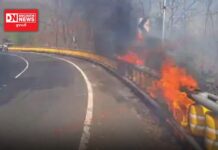 સાપુતારા-વઘઈના ટીખળખોરે જંગલમાં લગાવેલી આગની ચપેટમાં આવતા 30થી 40 રોલર ક્રશ બેરીયર બળીને ખાખ..