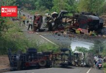 ચીખલીના માંડવખડક ગામમાં ટેન્કર ચાલકે સ્ટેરીંગ પરથી સંતુલન ગુમાવતાં પલટી ગયું ટેન્કર.. જુઓ વિડીયો