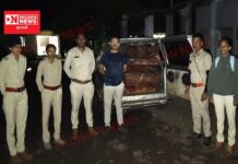 રેંજ ફોરેસ્ટ ઓફીસરશ્રી વ્યારાના કાર્ય વિસ્તારમાં પેટ્રોલિંગ દરમિયાન પરમીટ વગરનો ઇમારતી ખેરનું ગેરકાયદેસર રીતે વાહતુક કરતી ટાવેરા ઝડપાઇ..