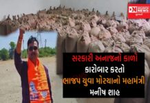 સાગબારાના સરકારી અનાજનો કાળો કારોબારમાં સુરતના ભાજપના યુવા મોરચાના મહામંત્રી મનીષ શાહની સંડોવણી..