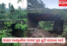 વાંસદાના માનકુનીયા મોળાઆંબા થઈ અંકલાશ જતા હાઈવે પરનો પુલનો પીલર વરસાદના પાણીમાં ધરાશયી.. મુસાફરી માટે જોખમ