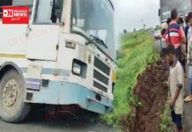 અનેક રજુવાતો છતાં રસ્તો ન બનતાં ઉમરપાડા થી શુભનગર થઈ ચોખવાડા બસનો મોટો અકસ્માત થતાં થતાં રહી ગયો..