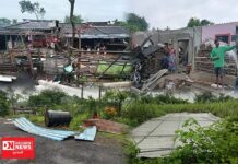 ચીખલીના બારોલીયા ગામે મધરાત્રે વાવાઝોડું ફુંકાતા હળપતિ વાસમાં 10થી વધુ ઘરોના પતરા પવનથી ફંગોળાયા..