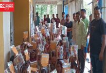 નર્મદાના પ્રાથમિક શાળા ગોવલાવાડી ખાતે હીરા ઉદ્યોગમાં કામ કરતા યુવાનો દ્વારા કર્યું નોટબુક વિતરણ..