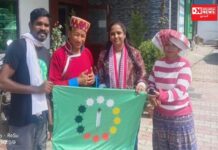 સોનમ વાંગચૂકની પદયાત્રામાં International Indigenous Unity Flag ભારતની ટીમ તરફથી જોડાયા કલ્યાણ રેશુ..