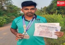 ચિખલીના રૂમલા ગામના આદિવાસી દોડવીર રોહિત ભોયા 43 માસ્ટર એથ્લેટિકસમાં મેળવ્યા 2 સિલ્વર મેડલ..